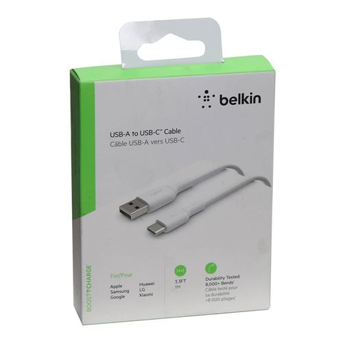 Belkin BOOST CHARGE USB 2.0 (Type-C) Male to USB 2.0 (Type-A) Male Charge/ Sync Cable 3.3 — vista 2