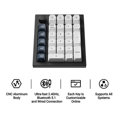 Keychron Q0 Max Swappable RGB Backlight Red Switch Knob Version - Black — vista 2