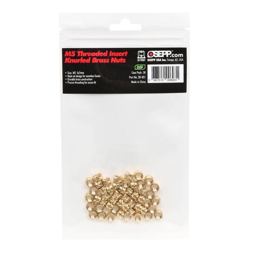 Leo Sales Ltd. M5 Threaded Insert Knurled Brass Nuts — vista 2
