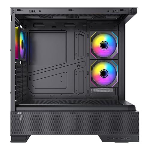 Okinos Aqua 6 infinity Tempered Glass ATX Mid-Tower Computer Case - Black — vista 2