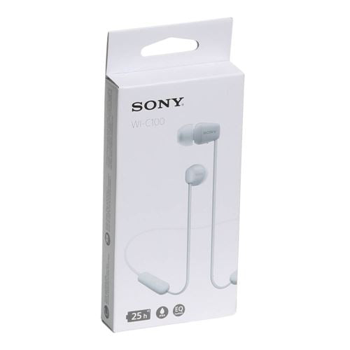 Sony WI-C100 Bluetooth Wireless Earbuds - White — vista 2