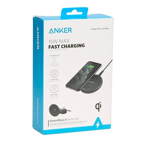 Anker PowerWave II Sense Stand 15W Max Wireless Charger with Power Adapter, Qi-Certified 1 — vista 2