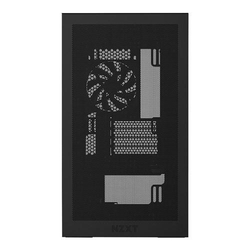 NZXT H3 Flow Tempered Glass microATX Mini Tower Computer Case - Black — vista 2