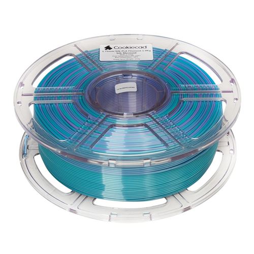 Cookiecad 1.75mm PLA Silk 3D Printer Filament Multi Color Color 1.0 kg (2.2 lbs.) Spool - — vista 2