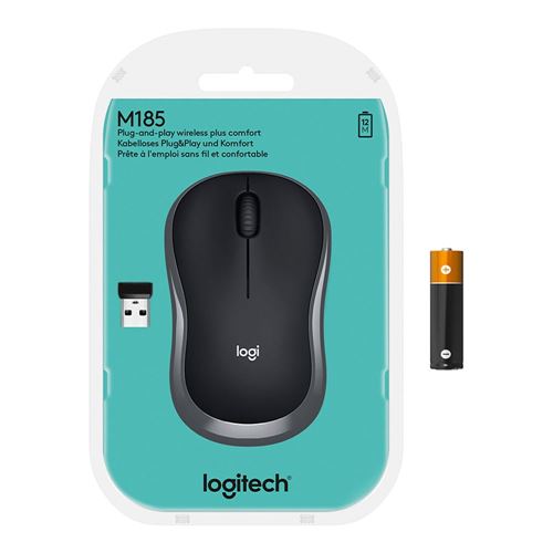 Logitech M185 Wireless Optical Mouse - Gray — vista 2