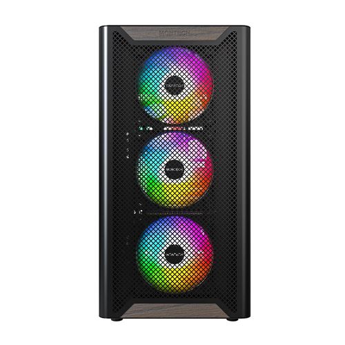 Montech XR Wood ATX Mid-Tower Computer Case - Black — vista 2