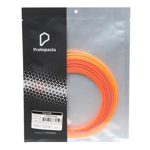 Proto-Pasta 1.75mm PLA 3D Printer Filament MultiColor 0.05 kg (0.1 lbs.) Spooless - Mango — vista 2