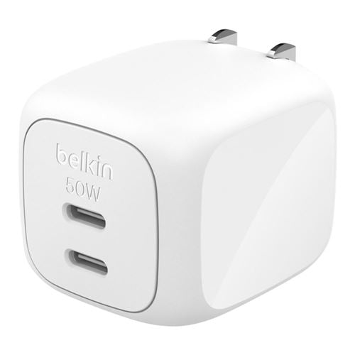 Belkin Dual USB-C GaN Wall Charger 50W — vista 2