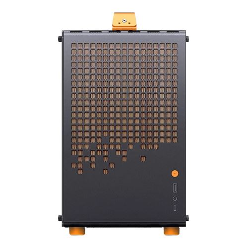 JONSBO Z20 Tempered Glass microATX Mini Tower Computer Case - Orange/Black — vista 2