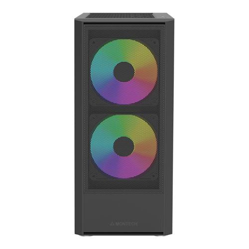 Montech X2 Plus Tempered Glass ATX Mid-Tower Computer Case - Black — vista 2