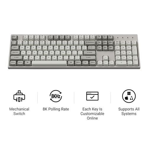 Keychron C2 Pro 8K RGB Mechanical Gaming Keyboard - Retro — vista 2