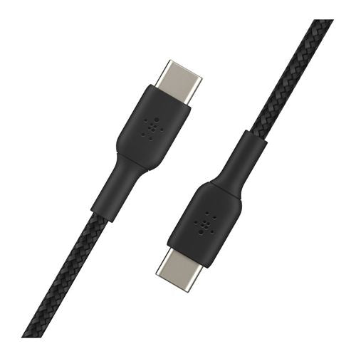 Belkin BOOST CHARGE Braided USB Type-C to USB Type-C Cable (Black) - 3.3ft. — vista 2