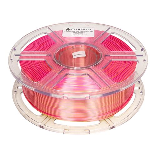 Cookiecad 1.75mm PLA Silk 3D Printer Filament Multi Color Color 1.0 kg (2.2 lbs.) Spool - — vista 2