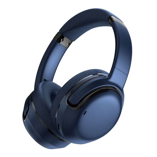 RCA WAVE-76 Active Noise Cancelling Bluetooth Wireless Headphones - Navy Blue — vista 2