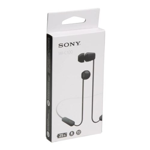 Sony WI-C100 Bluetooth Wireless Earbuds - Black — vista 2