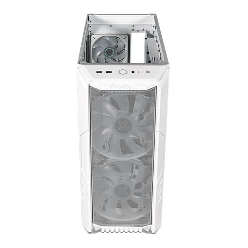 Cooler Master HAF 500 Tempered Glass ATX Mid-Tower Computer Case - White — vista 2