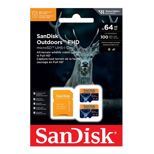 Sandisk 64GB Outdoors microSDXC Class 10 / U1 / V10 Flash Memory Card (2-Pack) — vista 3