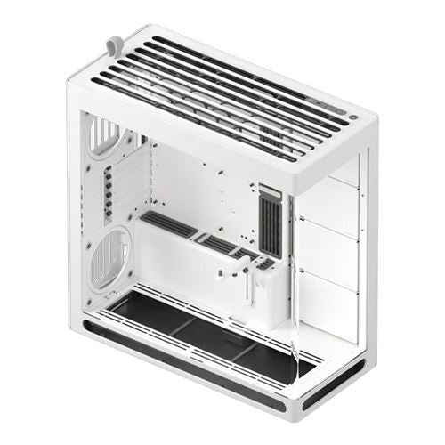 HAVN HS 420 Dual-Chamber Tempered Glass ATX Mid-Tower Computer Case - White — vista 3