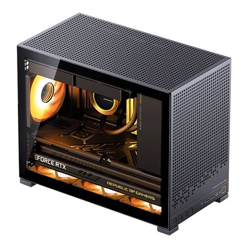 JONSBO D32 PRO Tempered Glass microATX Mini Tower Computer Case - Black — vista 3