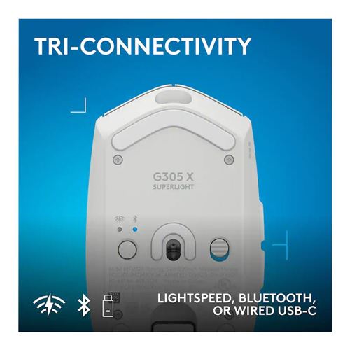 Logitech G G305 X SUPERLIGHT LIGHTSPEED Wireless Gaming Mouse - White — vista 3