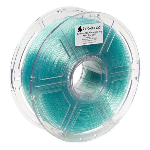 Cookiecad 1.75mm PLA Glitter 3D Printer Filament Single Color 1.00 kg (2.2 lbs.) Spool - M — vista 3