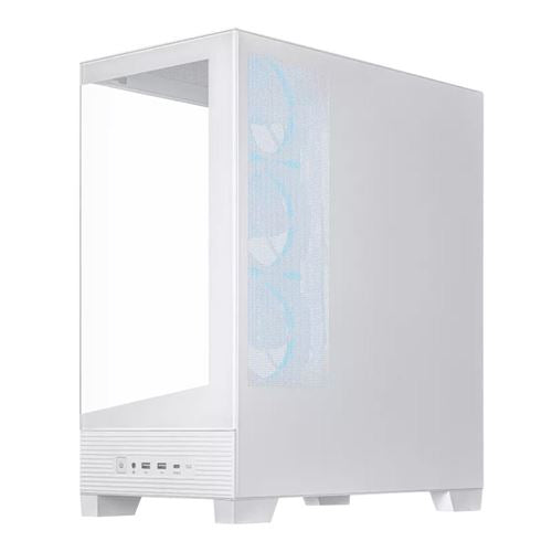 ASUS A31 PLUS Tempered Glass ATX Mid-Tower Computer Case - White — vista 3