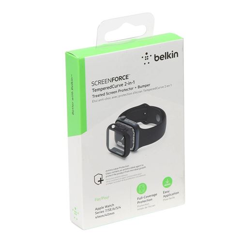 Belkin ScreenForce Tempered Curve 2-in-1 Treated Screen Protector + Bumper for Apple Watch — vista 3