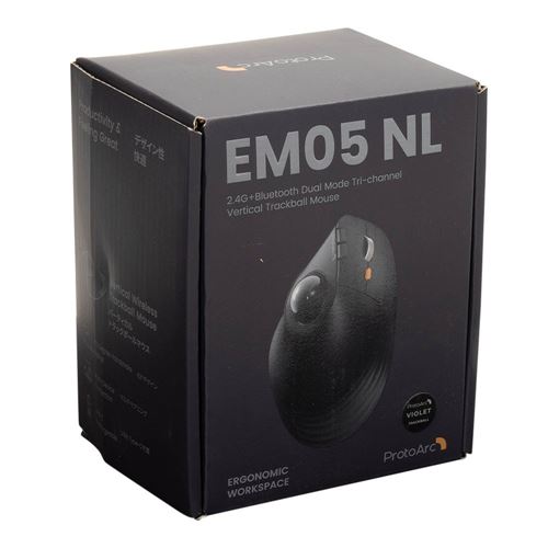 EM05 NL Ergonomic Vertical Wireless Trackball Mouse — vista 3