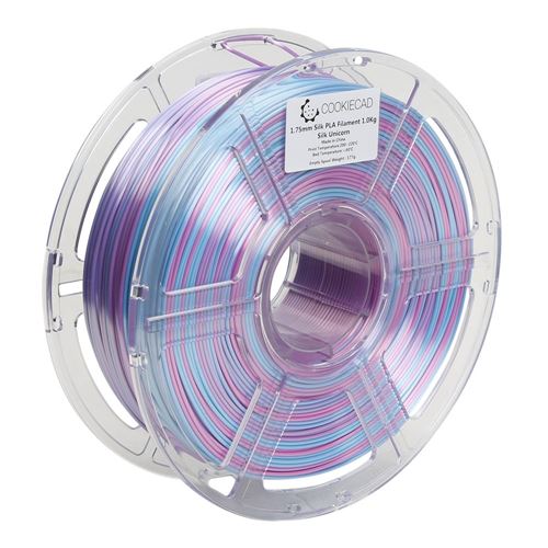 Cookiecad 1.75mm PLA Silk 3D Printer Filament Multi Color Color 1.0 kg (2.2 lbs.) Spool - — vista 3