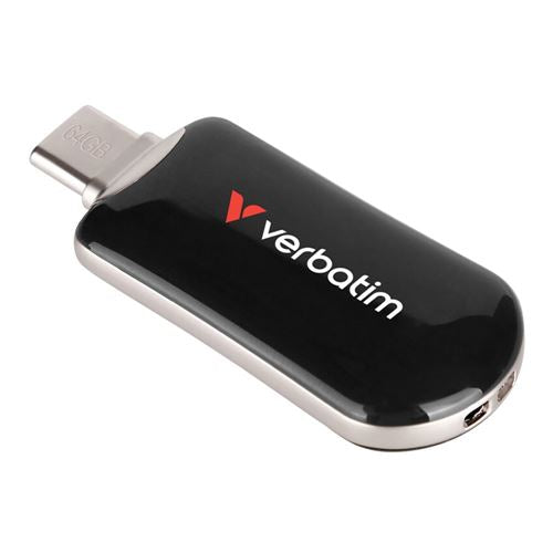 Verbatim 64GB Plectra USB-C 3.2 Gen 1 Flash Drive - Black — vista 3