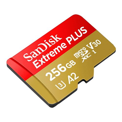 Sandisk 256GB Extreme PLUS microSDXC Class 10 A2 UHS-3 V30 Flash Memory Card with Adapter — vista 3