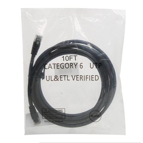PPA 10 Ft. CAT 6 Snagless Ethernet Cable - Black — vista 3