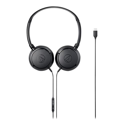 Audio-Technica ATH-S120C USB Type C On Ear Headphones - Black — vista 3