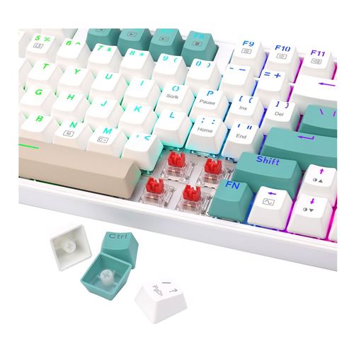 Redragon MCK643 Wireless 90% RGB Backlit Hot-Swappable Mechanical Gaming Keyboard - Red Sw — vista 3