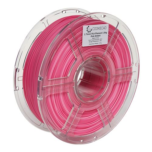 Cookiecad Cookiecad 1.75mm Pink Ombre PLA 3D Printer Filament - 1kg Spool (2.2 lbs) — vista 3