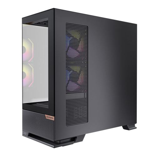 Okinos Aqua 6 infinity Tempered Glass ATX Mid-Tower Computer Case - Black — vista 3