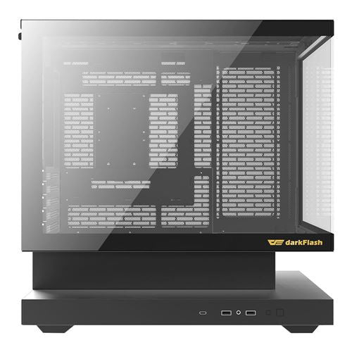 darkFlash F1 Tempered Glass microATX Mid-Tower Computer Case - Black — vista 3