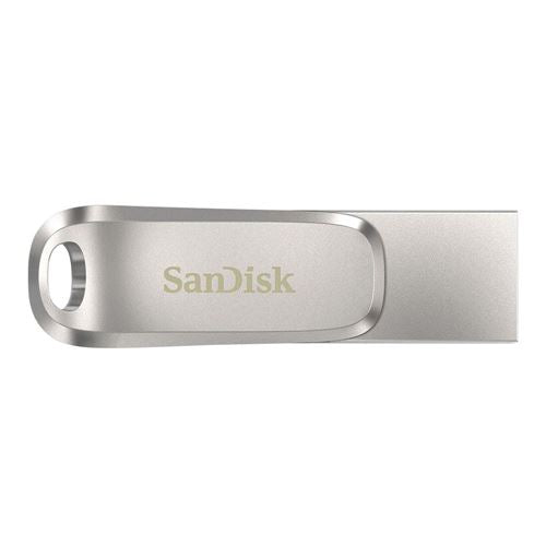 Sandisk 256GB Dual Drive Luxe SuperSpeed+ USB 3.1 (Gen 1) Flash Drive - Silver — vista 3