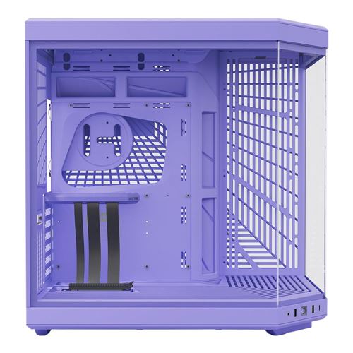 HYTE Y70 Dual Chamber Tempered Glass ATX Mid-Tower Computer Case - Taro Milk — vista 3