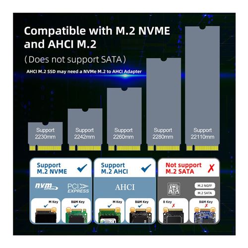 Inland 2 Bays Docking Staion / Duplicator for AHCI / NVMe M.2 SSD — vista 3