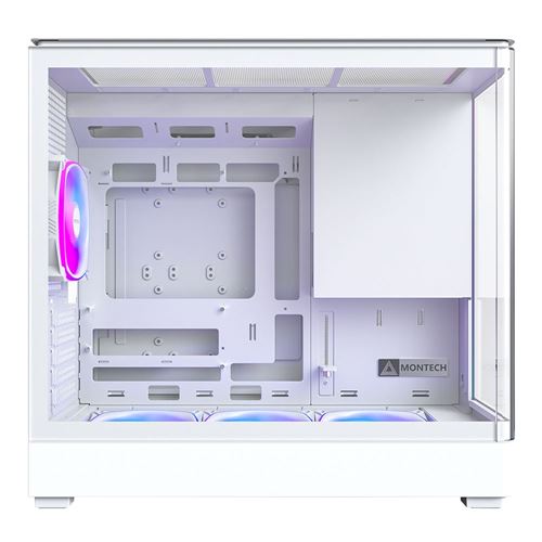 Montech KING 15 PRO Tempered Glass microATX Mid-Tower Computer Case - White — vista 3