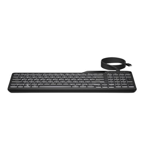 HP 400 Backlit Wired Keyboard - Black
USB-C cord, USB-A adapter included — vista 3