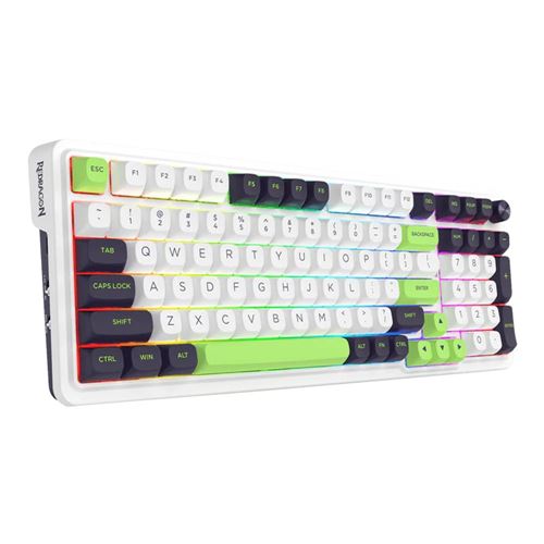 Redragon Eisa MCK686 Pro Max 96% Wireless Mechanical Gaming Keyboard - White/Green — vista 3
