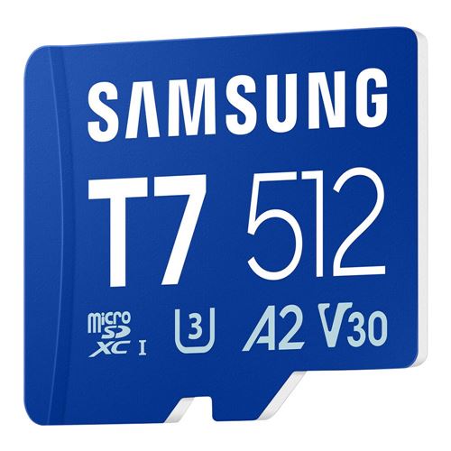 Samsung T7 512GB microSDXC Card UHS-I Flash Memory Card Class 10 U3 V30 A2 Memory Card — vista 3