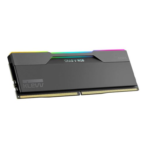 KLEVV CRAS V RGB 32GB (2 x 16GB) DDR5-6000 PC5-48000 CL30 Dual Channel Desktop Memory Kit 5AGU880-60A300G - Obsidian Black — (3)