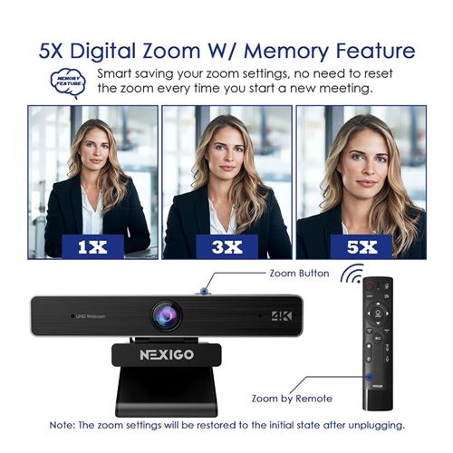 NexiGo N950P 4K Zoomable Webcam — vista 3