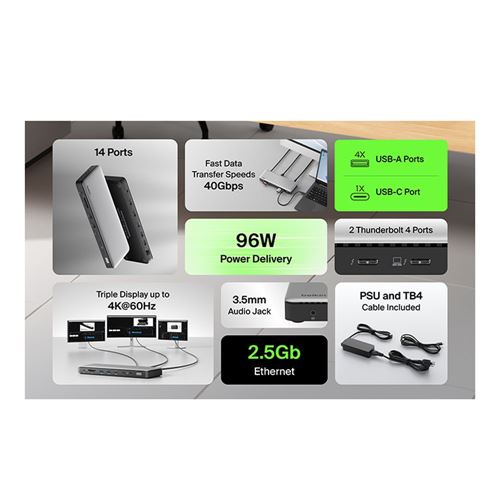 Belkin Thunderbolt 4 Dock — vista 3