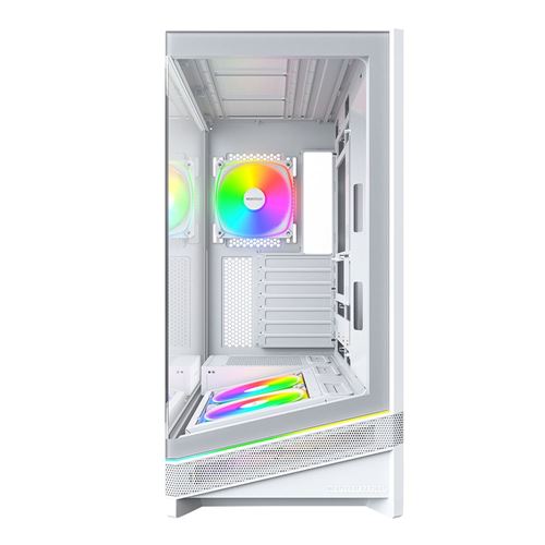 Montech SKY 3 RGB Tempered Glass ATX Mid-Tower Computer Case - White — vista 3