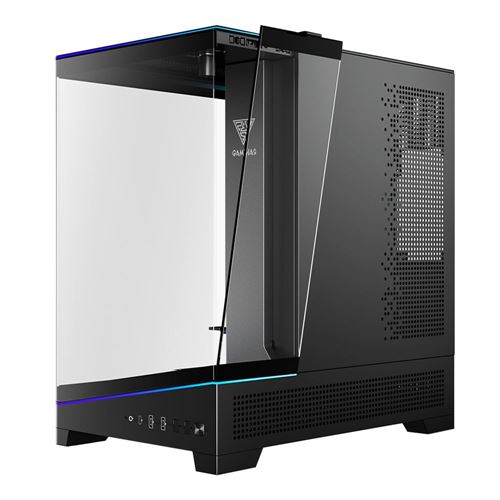 darkFlash ATLAS P6 CG Tempered Glass ATX Mid-Tower Computer Case - Black — vista 3
