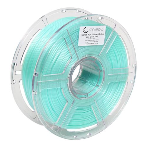 Cookiecad 1.75mm PLA 3D Printer Filament Single Color 1.0 kg (2.2 lbs.) Spool - Mint Green — vista 3